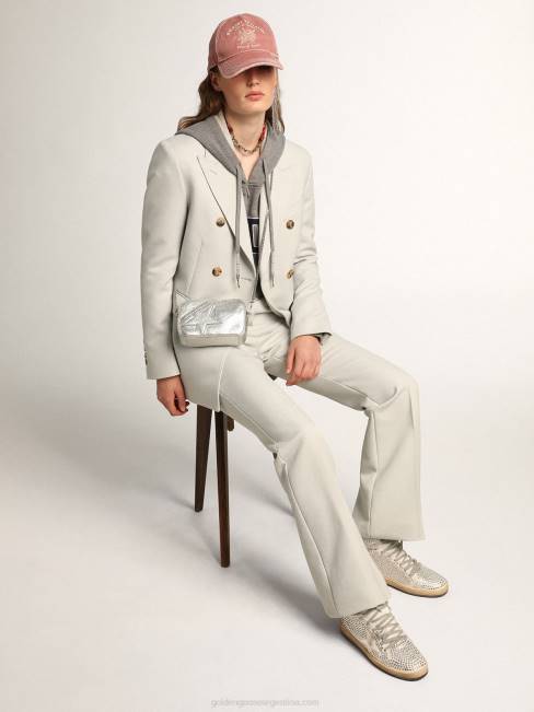 Golden Goose mujer bolso mini estrella de piel laminada plateada con estrella tono sobre tono 6846481