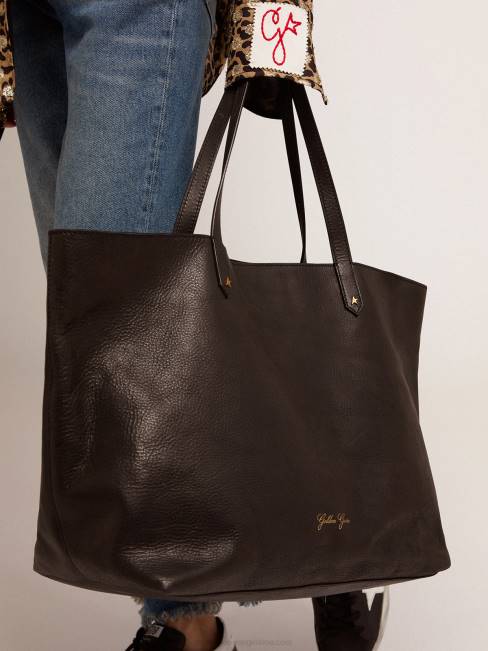 Golden Goose mujer bolso pasadena negro con logo dorado en el frente 6846474
