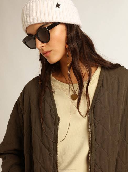 Golden Goose mujer chaqueta acolchada verde oliva 6846971