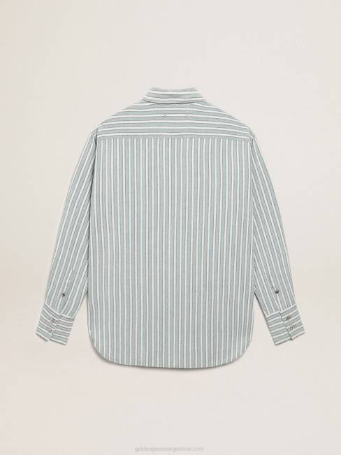 Golden Goose mujer Camisa boyfriend con rayas agua de la colección Journey 6846975