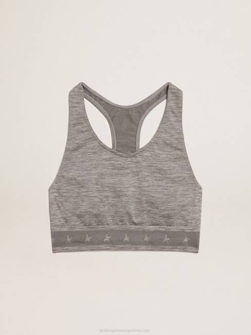 Golden Goose mujer top deportivo gris jaspeado 6846984
