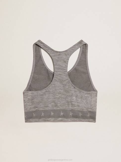 Golden Goose mujer top deportivo gris jaspeado 6846984