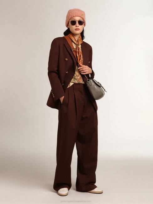 Golden Goose mujer Camiseta de la colección Journey en blanco hueso efecto papel con estampado floral en la parte delantera. 6846995