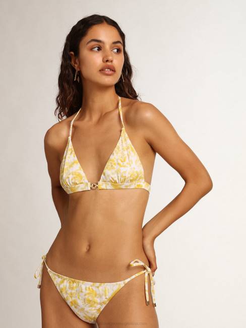 Golden Goose mujer bikini resort collection con estampado amarillo limón 68461008