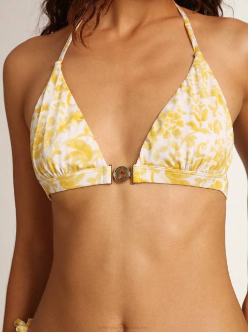 Golden Goose mujer bikini resort collection con estampado amarillo limón 68461008