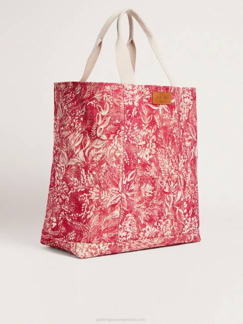 mujer Bolso ocean de lona de la colección cápsula golden resort en rojo vintage con detalles en contraste 6846456