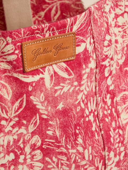 mujer Bolso ocean de lona de la colección cápsula golden resort en rojo vintage con detalles en contraste 6846456