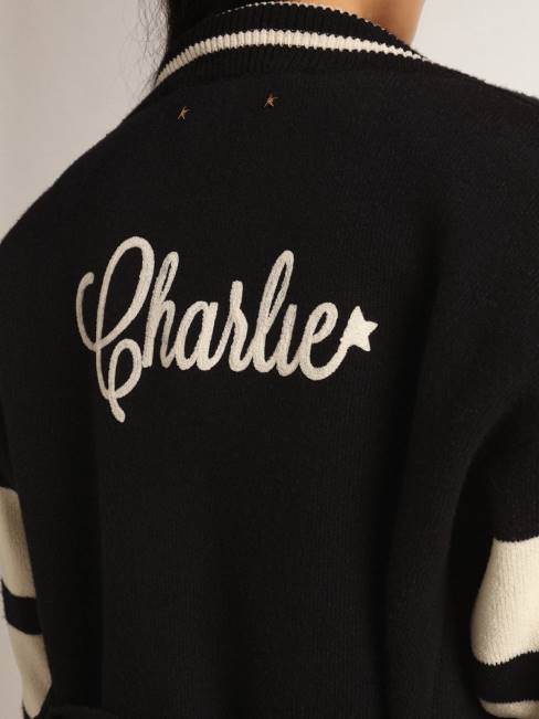 Golden Goose mujer Cárdigan azul de la colección Journey con cinturón en la cintura. 6846985