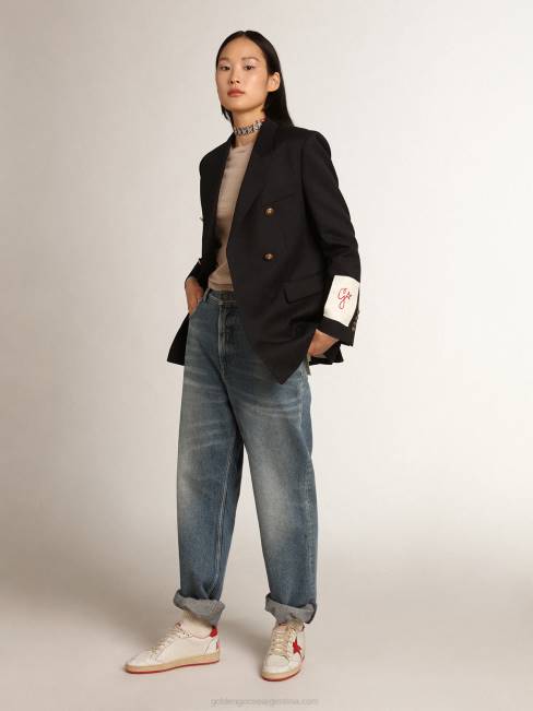 Golden Goose mujer jersey de la colección en lana merino marrón claro 68461003