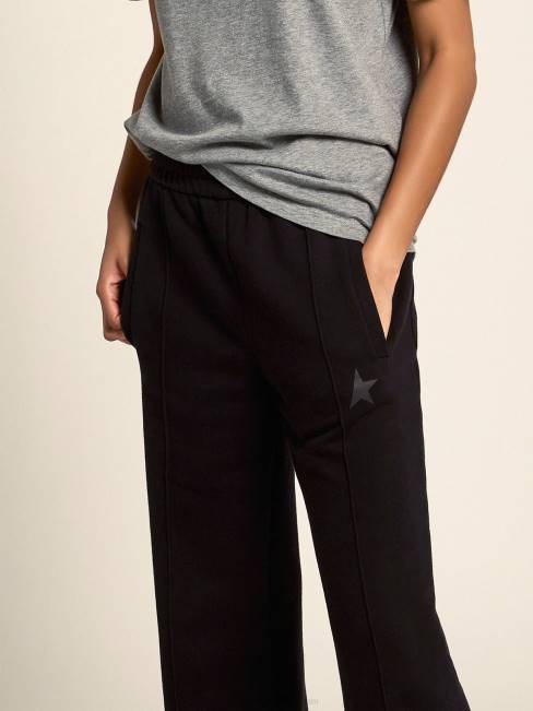 Golden Goose mujer Joggers negros con estrella delante 68461062