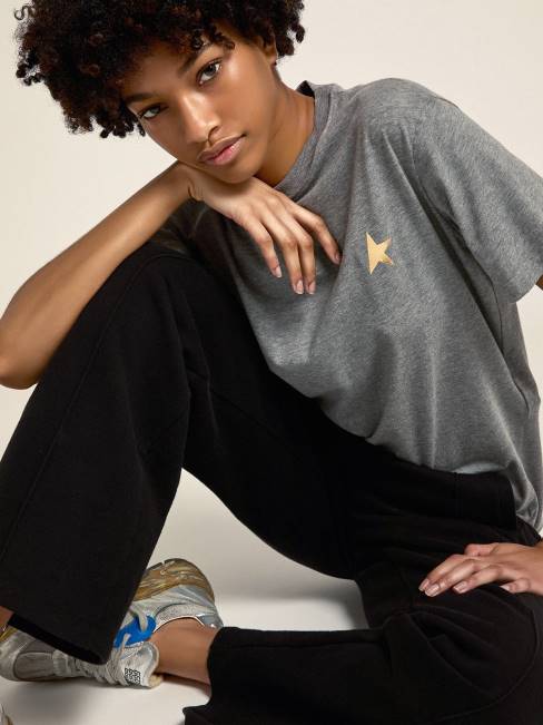 Golden Goose mujer Joggers negros con estrella delante 68461062