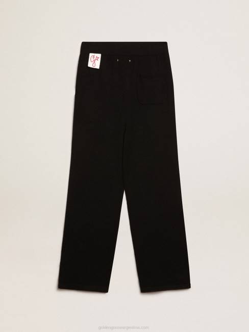 Golden Goose mujer Joggers negros de mezcla de cachemira 6846929