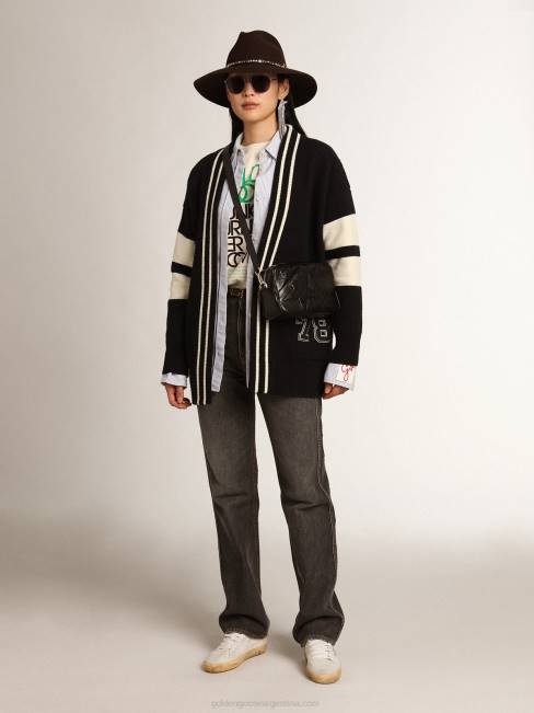 Golden Goose mujer Vaquero Frida negro efecto lavado a la piedra de la colección Journey 6846939