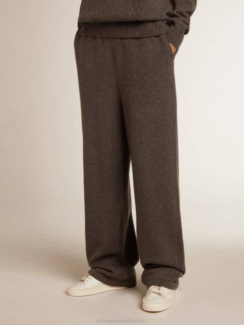 Golden Goose mujer joggers grises de mezcla de cachemir 6846980
