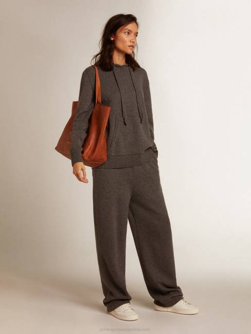 Golden Goose mujer joggers grises de mezcla de cachemir 6846980