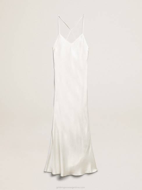 Golden Goose mujer vestido lencero color pergamino 6846950