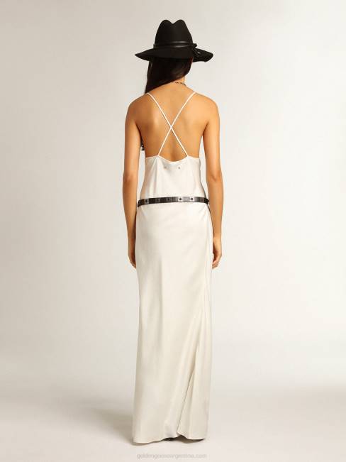 Golden Goose mujer vestido lencero color pergamino 6846950