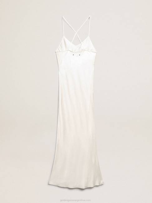 Golden Goose mujer vestido lencero color pergamino 6846950