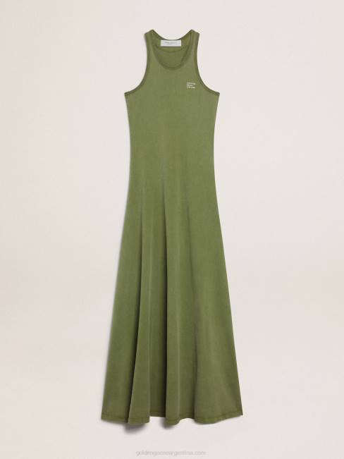 Golden Goose mujer vestido sin mangas verde pesto 68461045