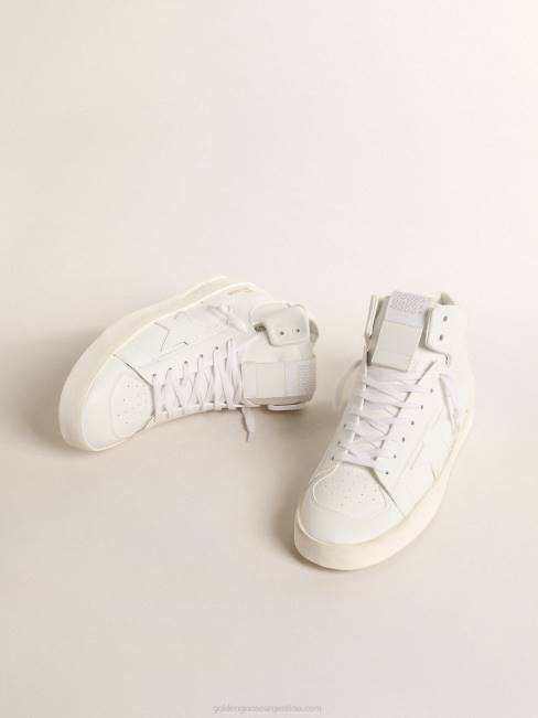 Golden Goose mujer mid-stardan de base biológica con estrella blanca y lengüeta en el talón 6846205