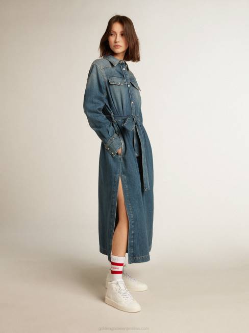 Golden Goose mujer mid-stardan de base biológica con estrella blanca y lengüeta en el talón 6846205