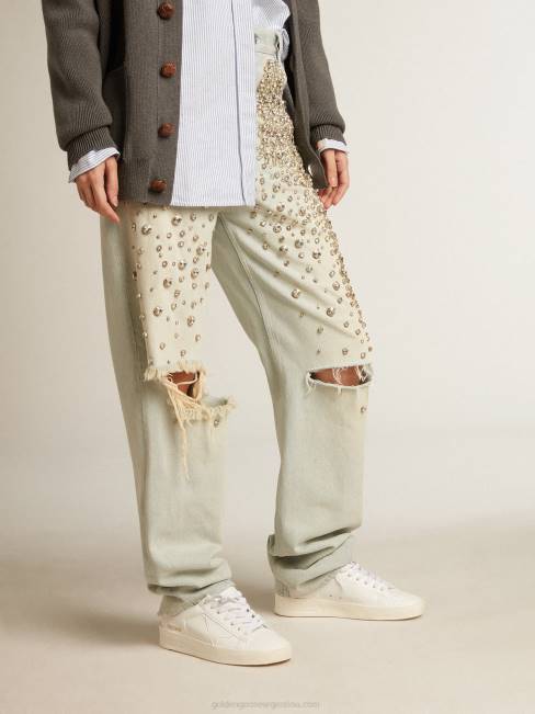 Golden Goose mujer stardan de base biológica con estrella blanca y refuerzo en el talón 6846160