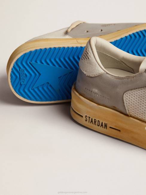Golden Goose mujer zapatillas stardan con estrella de piel blanca con estampado ggdb y refuerzo del talón de piel craquelada blanca 6846128