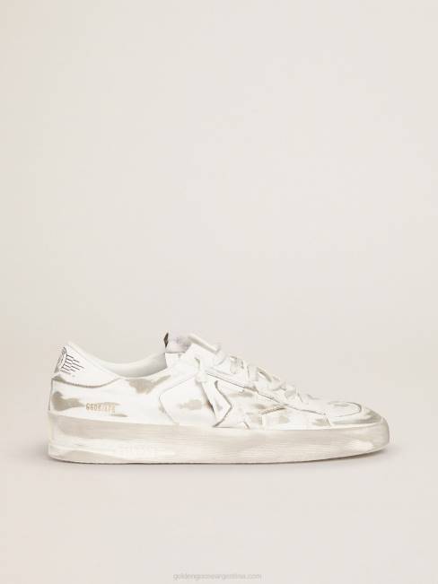 Golden Goose mujer zapatillas stardan de piel blanca con tratamiento desgastado 6846254