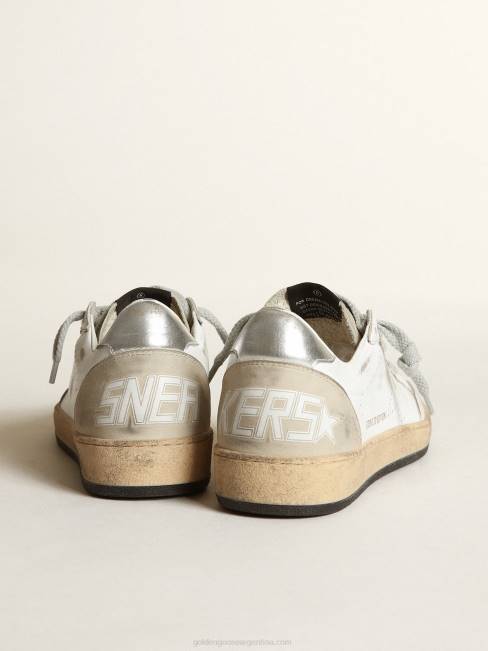 Golden Goose mujer Zapatillas ball star lab de piel blanca con estrella perforada 684662