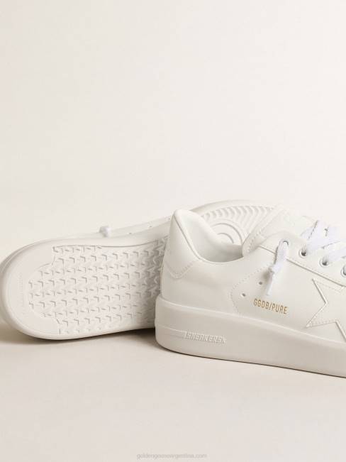 Golden Goose mujer purestar de base biológica con estrella blanca y refuerzo en el talón 6846206