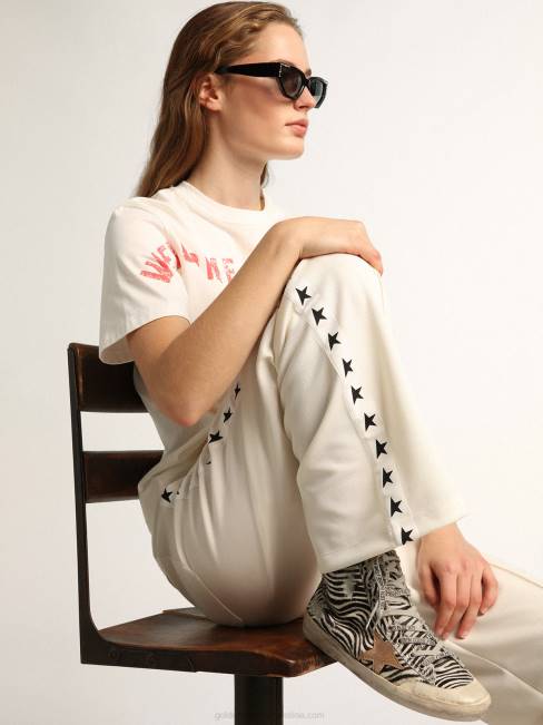 Golden Goose mujer Deportivas francy penstar ltd de piel de potro con estampado de cebra y estrella de ante color tabaco 6846119