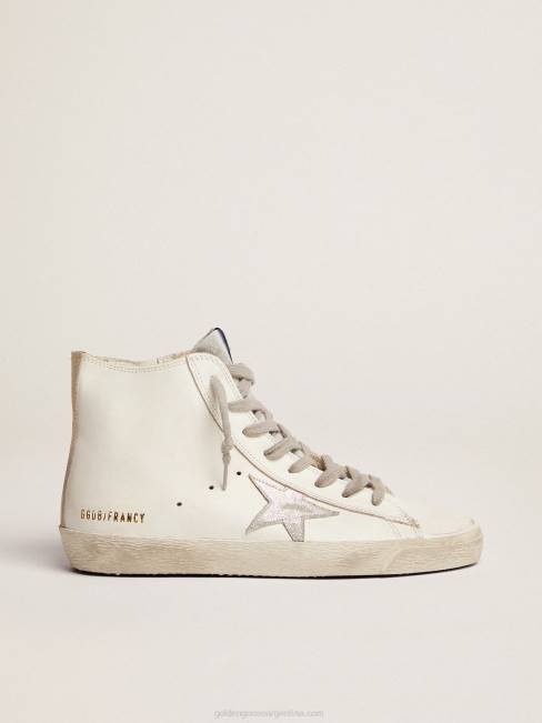 Golden Goose mujer zapatillas francy de piel con estrella de ante 6846182