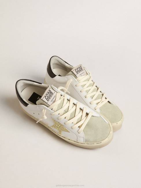 Golden Goose mujer hola estrella con estrella de cristal swarovski y refuerzo negro en el talón 6846193