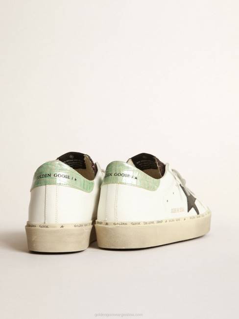 Golden Goose mujer zapatillas hi-star blancas con inserto brillante y estrella negra 684675