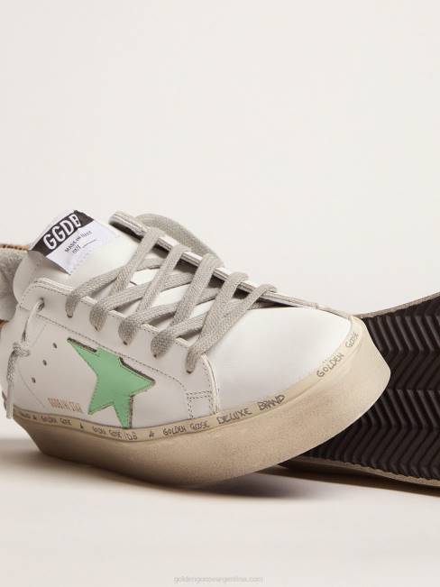 Golden Goose mujer zapatillas hi star con refuerzo del talón con estampado de leopardo 6846112
