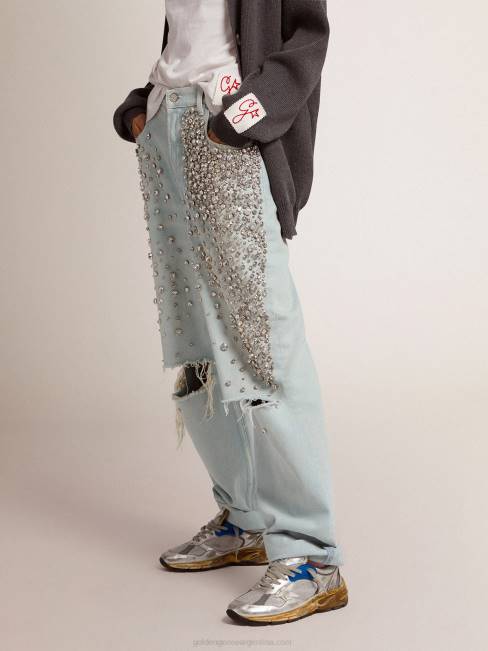 Golden Goose mujer zapatillas dad-star plateadas 6846124