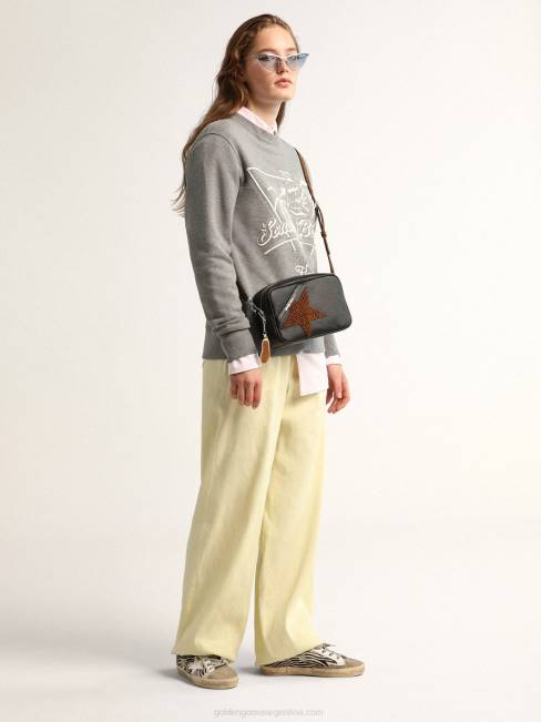 Golden Goose mujer Zapatillas deportivas super-star ltd de piel de potro con estampado de cebra y estrella de piel blanca 6846123