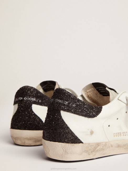 Golden Goose mujer zapatillas super-star con estrella dorada y refuerzo negro brillante en el talón 6846277