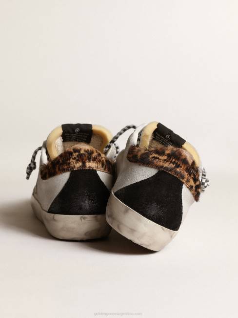 Golden Goose mujer zapatillas super-star lab con estrella de piel blanca y puntera de cristal swarovski 6846234