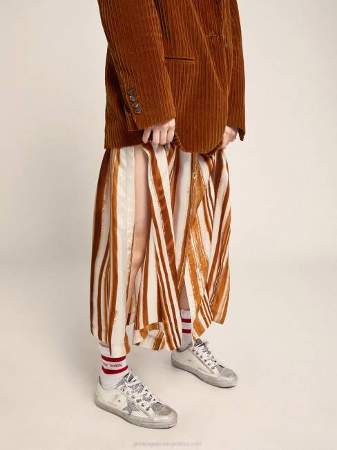 Golden Goose mujer Zapatillas deportivas v-star ltd de piel blanca y cristales de swarovski 684690