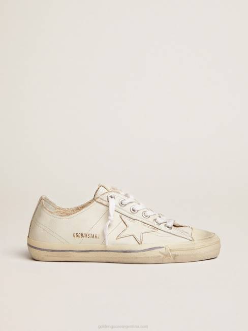 Golden Goose mujer zapatillas v-star de piel con efecto vintage 6846115