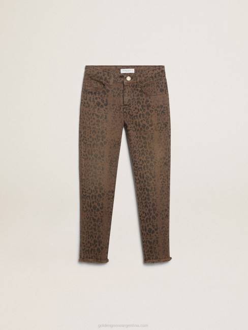 Golden Goosevaqueros pitillo de niña con animal print 6846880