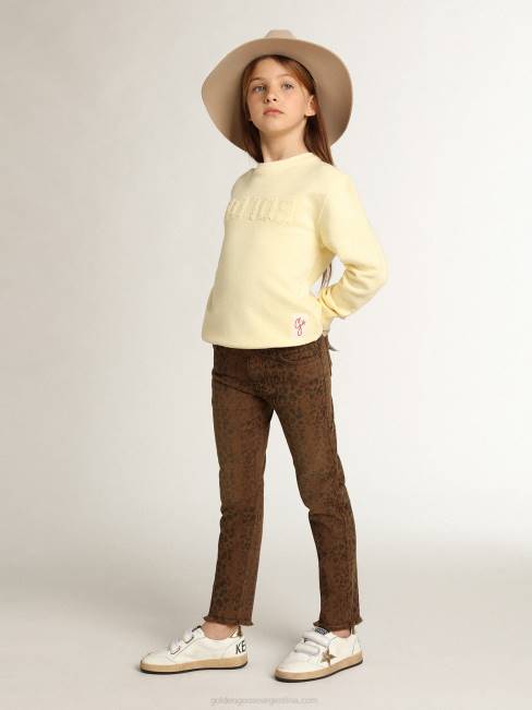 Golden Goosevaqueros pitillo de niña con animal print 6846880