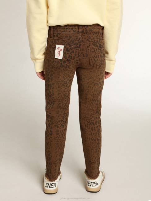 Golden Goosevaqueros pitillo de niña con animal print 6846880