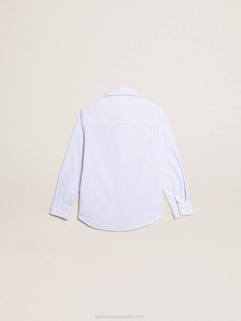 Golden Goosecamisa de niño con rayas celestes 6846889