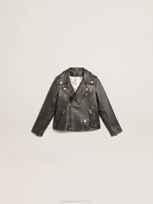 Golden Goosechaqueta biker de niño en piel envejecida 6846909