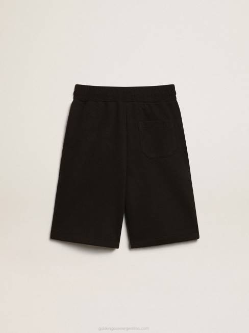 Golden Goose niños Bermudas colección estrellas negras con estrellas blancas en contraste 6846887