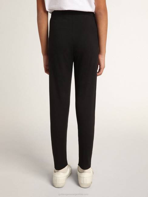 Golden Goose niños legging colección estrellas negras con estrellas blancas a contraste 6846884