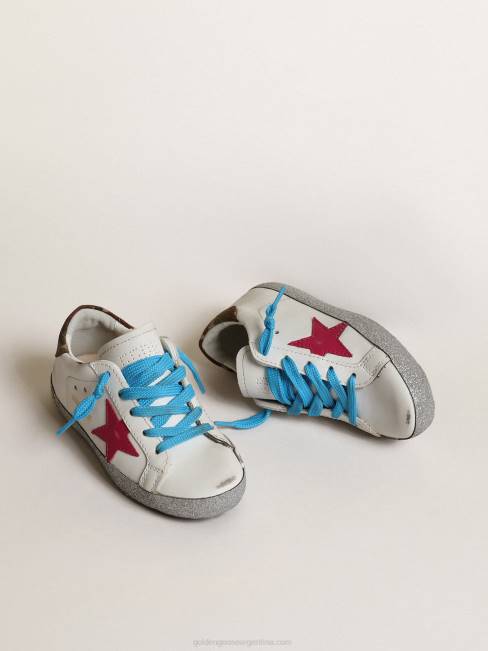 Golden Goose niños junior super-star ltd con estrella fucsia y zorro brillante 6846857